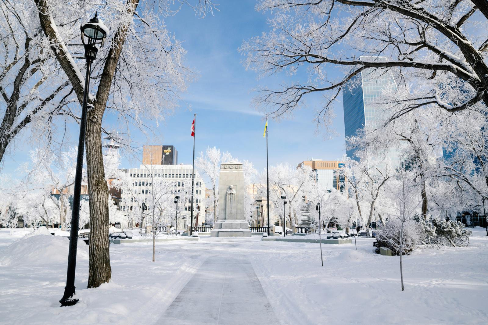 Victoria Park in winter, Regina SK